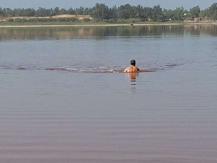 Pink Lake in Senegal